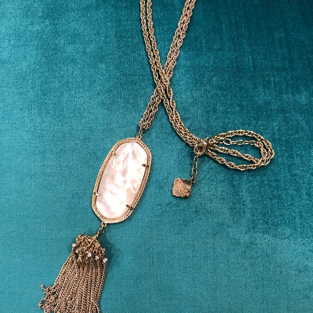 Kendra Scott Ivory Pearl Tassel Rayne Necklace